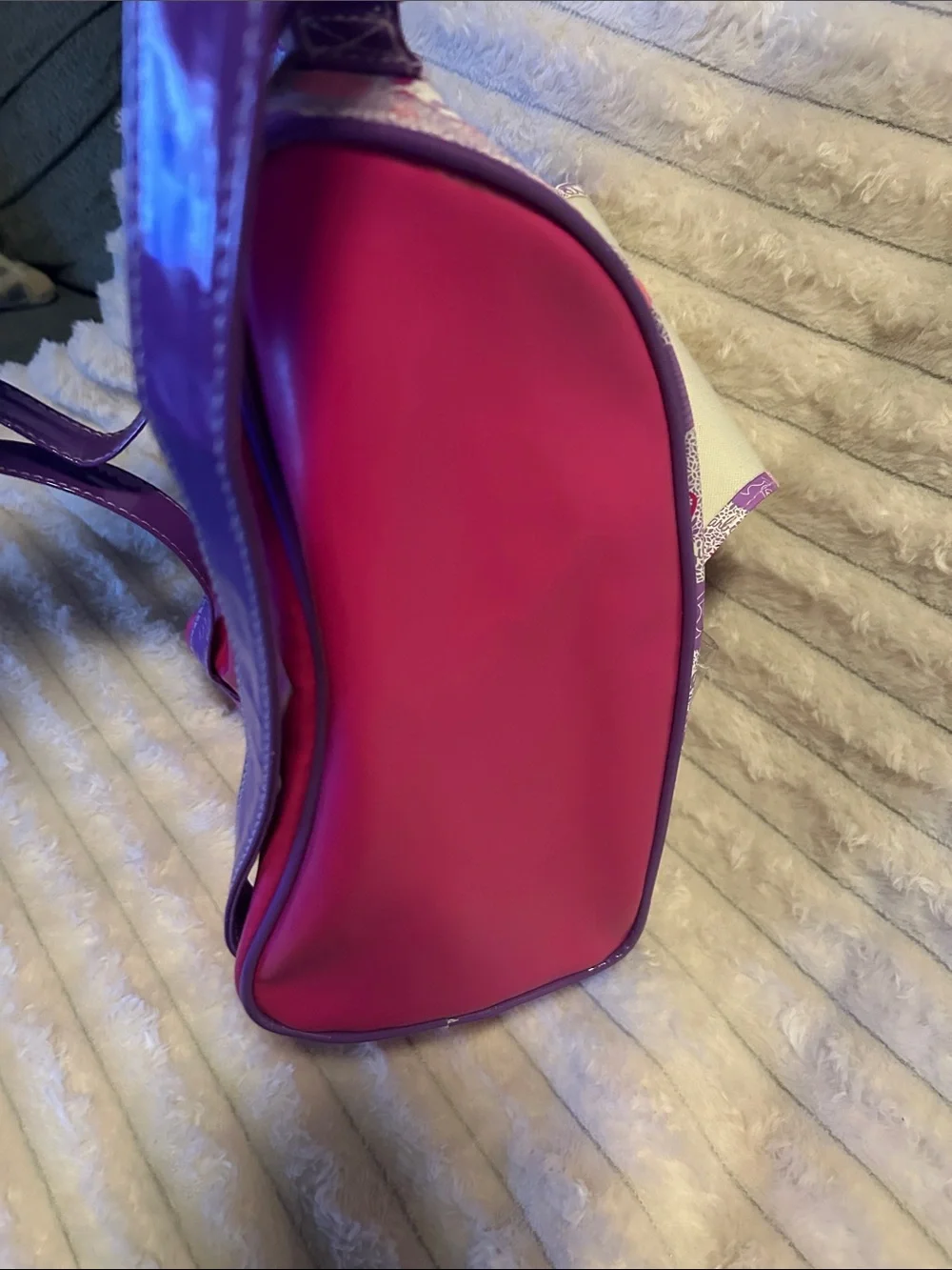 Barbie Pink & Purple Cat Graphic Kids Backpack